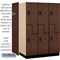 Salsbury Industries 2 Tier 'S' Designer Locker, 54"Wx76"Hx24"D, 6 Door, Mahogany 18-27364MAH - alternate 5